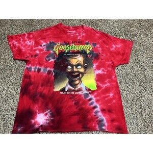 Goosebumps‎ Shirt Red Tie Dye - Night of the Living Dummy - Size Large Slappy